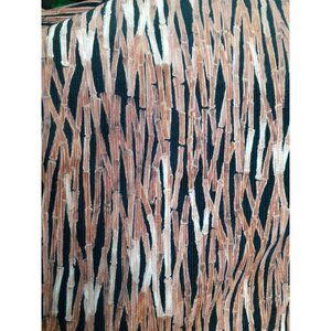 Hi-Fashion Fabrics, HARVEST M7896 Corduroy Bamboo Brown on Black. 4.5 Yard x 42"